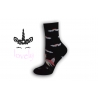 Dámske ponožky s jednorožcom – čierne