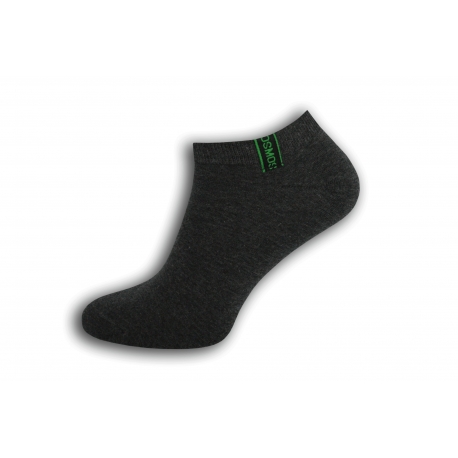 Komfortné pánske krátko ponožky - tm. sivé
