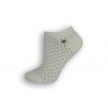 Biele krátke dámske ponožky s bodkami