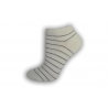 Biele ponožky s čierno-strieborným pásikom