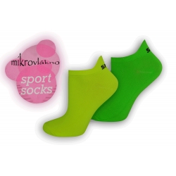 Športové neónové ponožky z mikrovlákna - zelené