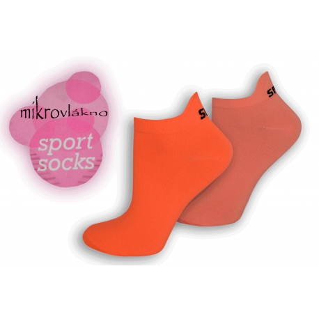 Športové neónové ponožky z mikrovlákna - orange