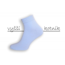 Biele pánske ponožky - vyšší kotník