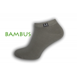 Jednoduché bambusové krátke ponožky - sivé