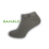 Jednoduché bambusové krátke ponožky - sivé