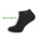 Jednoduché bambusové krátke ponožky - tm.sivé