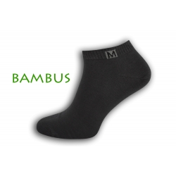 Jednoduché bambusové krátke ponožky - tm.sivé