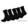 Čierne bambusové pánske ponožky - 5-párov