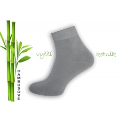 Sivé bambusové ponožky s vyšším kotníkom