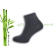 Vyšší kotník. Tm.sivé bambusové ponožky.