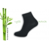Vyšší kotník. Antracitové bambusové ponožky.
