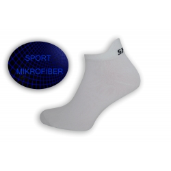 Športové biele ponožky z mikrovlákna