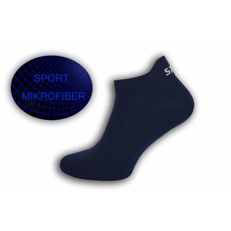 Športové modré ponožky z mikrovlákna
