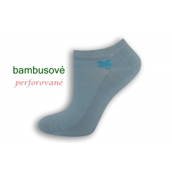 Modré bambusové ponožky so štvorlístkom