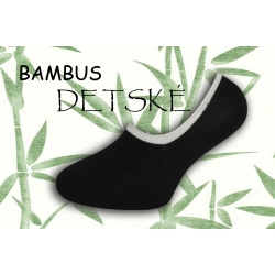 Bambusové nízke detské ponožky - čierne