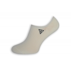Krátke ponožky s bleskom - biele