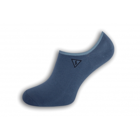Pevne držiace pánske ponožky s bleskom - modré