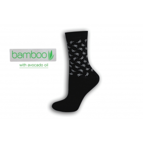 Čierne bambusové ponožky s avokádovým olejom