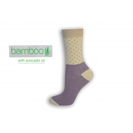 Bodka+pásik. Bambusové ponožky s avokádovým olejom