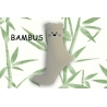 Sivé bambusové ponožky s tváričkou