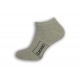 Sivé kotníkové ponožky s logom