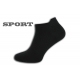 Jednofarebné čierne športové ponožky