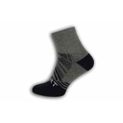SPORT. Sivo-modré športové pánske ponožky