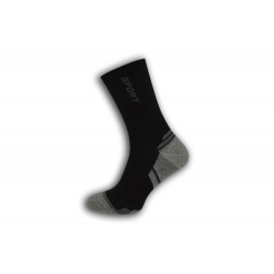IBA 39-42! Vysoké športové pánske ponožky - čierne