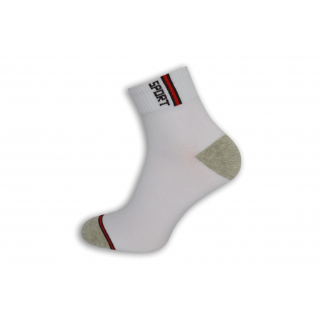 Biele športové ponožky s vyšším kotníkom