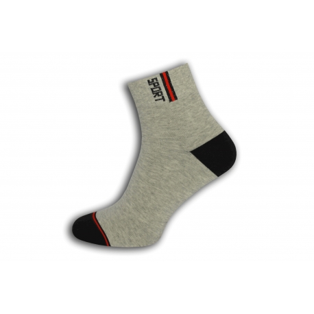 Sivé športové ponožky s vyšším kotníkom