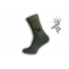Zelené ponožky pre poľovníka - s trofejou