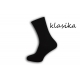 Klasické čierne vysoké ponožky s jemným lemom pre muža