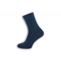 Modré pánske ponožky so vzorom