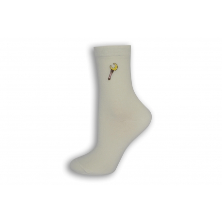 Luxusné dámske biele ponožky