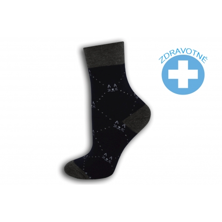 Modré ponožky so zdravotným lemom