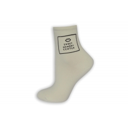Biele dámske ponožky