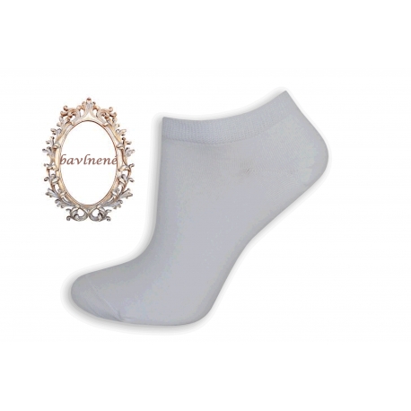 Bavlnené krátke biele ponožky