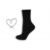 Čierne dámske ponožky so širokým lemom