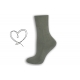 Sivé dámske ponožky so širokým lemom