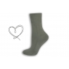 Sivé dámske ponožky so širokým lemom