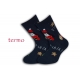 Teplé detské vianočné modré ponožky