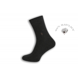 IBA 43-46! Tm. sivé bavlnené pánske ponožky