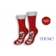 Vianočné červené ponožky s lemom