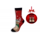 Vianočné ponožky červené so sobom
