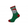 Zelené ponožky s vianočnou mačkou