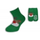 Vianočné zelené ponožky so sobom