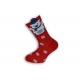 Vianočné ponožky s mackom a vločkami