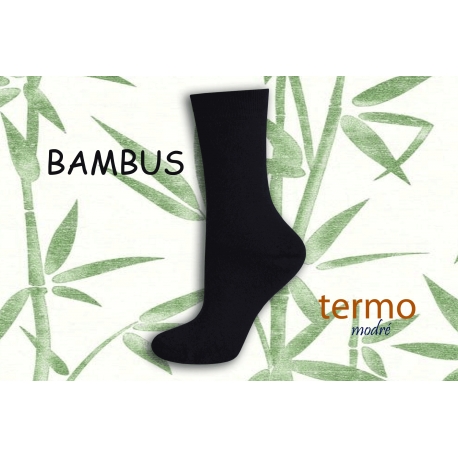Modré bambusové termo ponožky