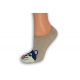 Kabelkové béžové ponožky ako papuče