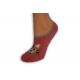 Kabelkové ružové ponožky ako papuče - s mačkou
